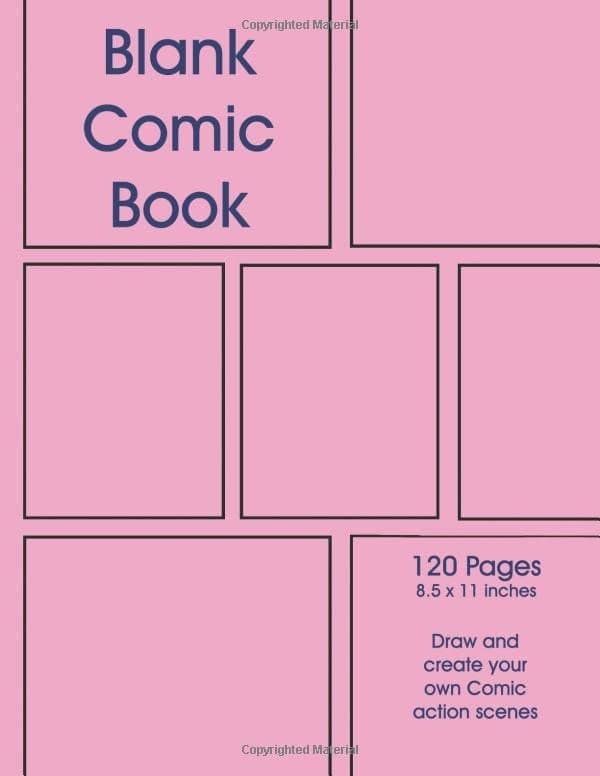 Publishing, Creative Blank Comic Book:: 120 pages, 7 panels, white paper, Dr
