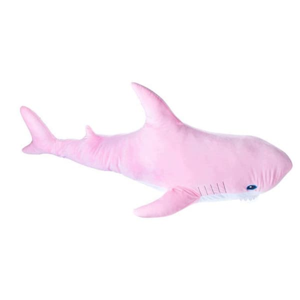 An elegant pink plush shark, 98 cm