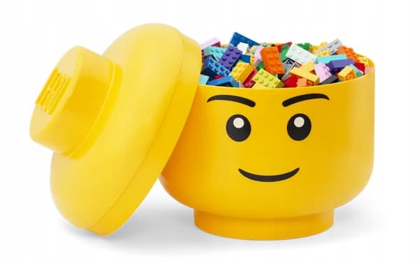 LEGO Large Head L Boy Container, 8.5 L + LEGO A4 Stickers