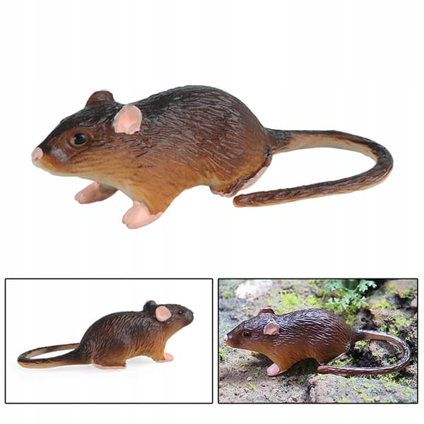 Realistic mouse model Sculptures Collectables Educational mice B-style toy