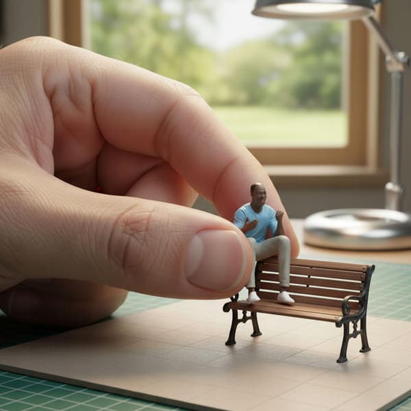 Diorama, Painted Figure, Micro-Landscape, Decorative Birthday Gift, Micro 2cm