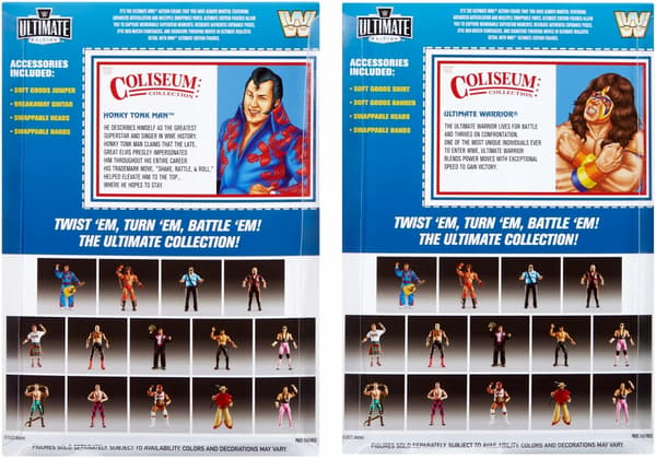 MATTEL WWE Ultimate Honky Tonk Man & Ultimate Warrior Figures