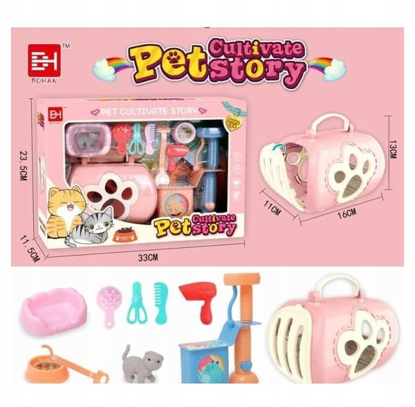 SET WITH A KITTEN (FIGURINE)
