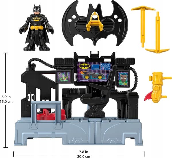 BATMAN SET: BATMAN’S BASE WITH LIGHT-UP COMMAND CENTRE + BATMAN FIGURE