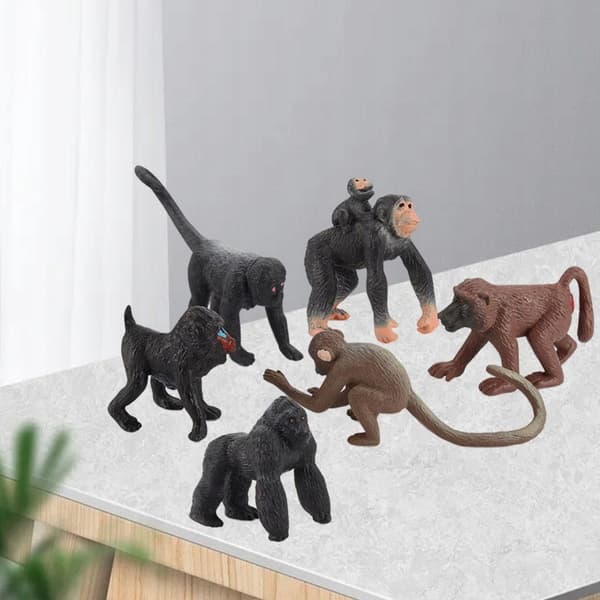 Set of 6 Chimpanzee Simulation Figurines – Educational