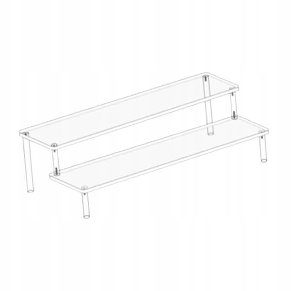 Acrylic Display Shelf – Riser Doll Clay Figurine Display – 2-Tier Wedding Tray