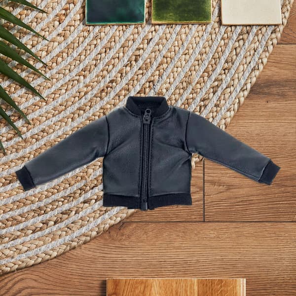 1/12 PU Leather Jacket – Handmade Retro 1/12 Scale Figure Stand-up Collar Jacket
