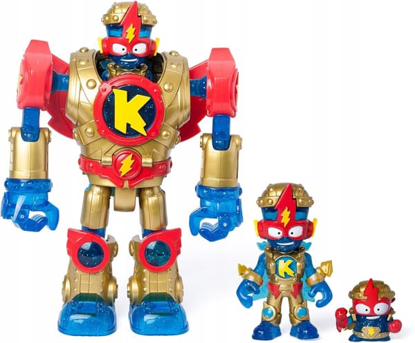 GOLDEN ARMOUR ROBOT WITH 2 EXCLUSIVE FIGURES AND COMBAT ACCESSORIES