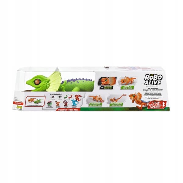 ZURU Robo Alive interactive walking green lizard figurine