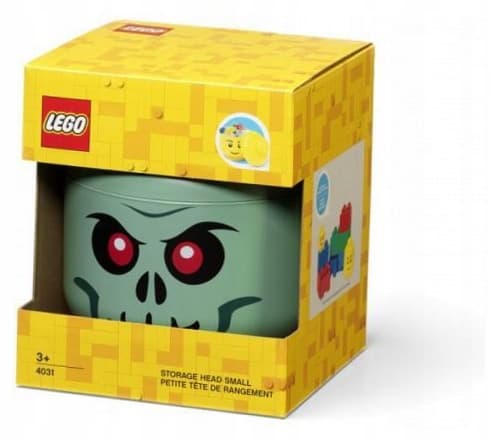 Lego small head container – green skeleton