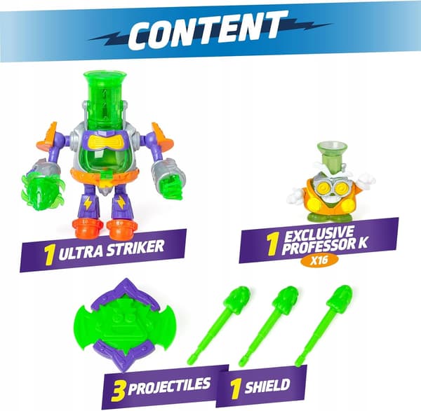 ROBOT WITH ACCESSORIES, 1 EXCLUSIVE FIGURINE AND 3 PROJECTILES