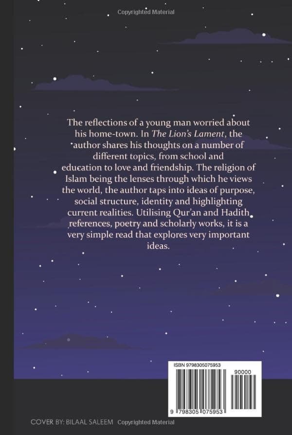 Pirzada, Hamza Ghafar *The Lion's Lament: Thoughts and Reflections*