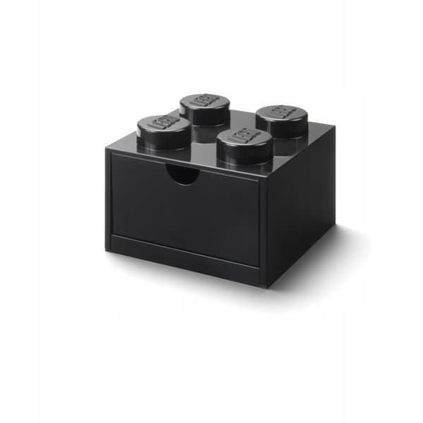 LEGO DESK STORAGE UNIT WITH DRAWER, 4 BLACK BRICKS 40201733