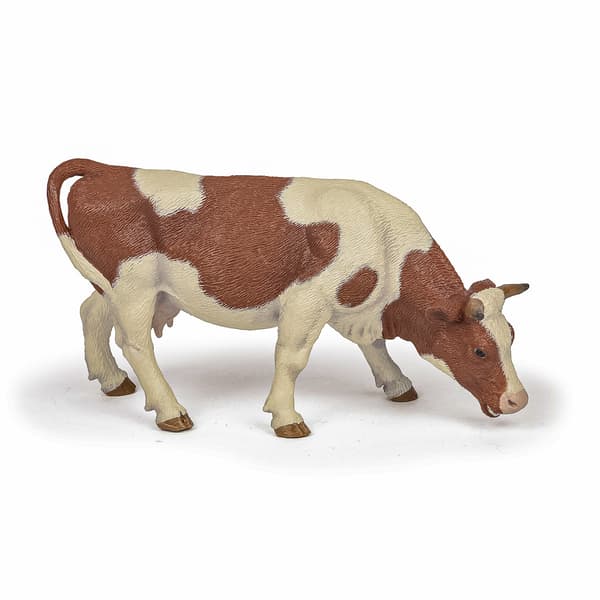 PAPO SIMMENTAL COW FIGURINE GRAZING
