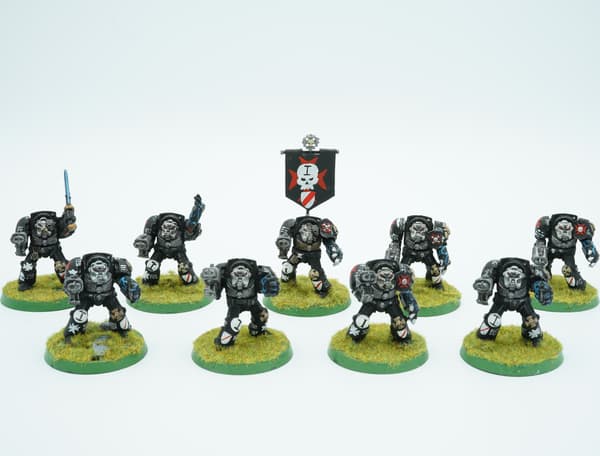 Warhammer 40k Black Templars Terminator Squad – set of 9 plastic miniatures
