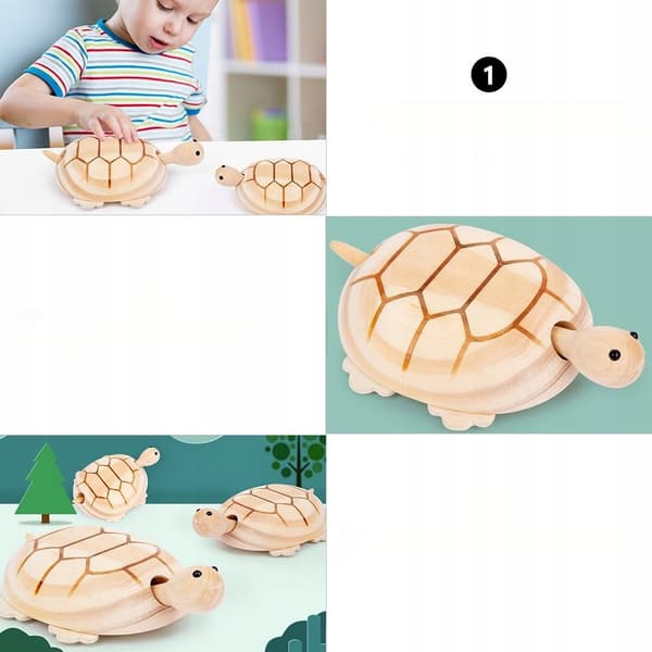 WOODEN TABLE DECORATION IN THE SHAPE OF A TURTLE – A CREATIVE DECORATIVE MODEL