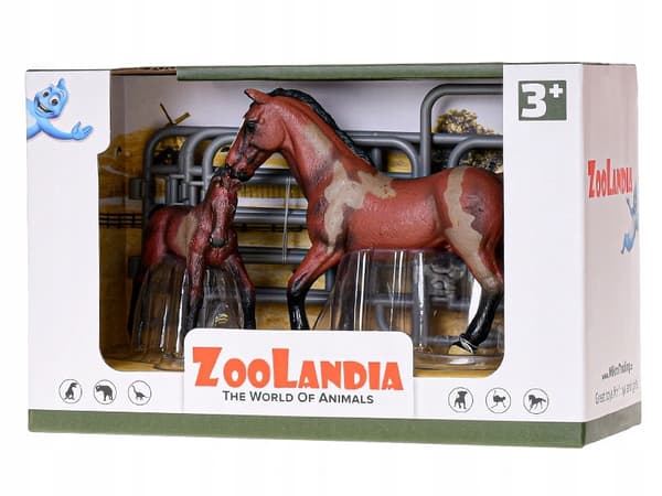 Zoolandia: a horse with a foal and accessories