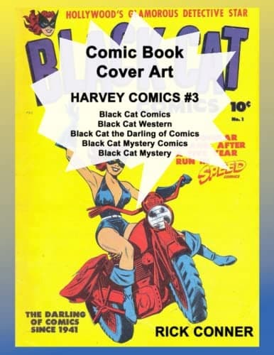 Comic Book Cover Art HARVEY COMICS #3: Black Cat Comics, Black Cat Wester