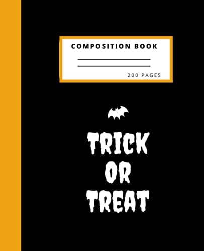 Composition Notebook: Halloween Composition Notebook: Wide-Ruled, 7.5 x 9.2