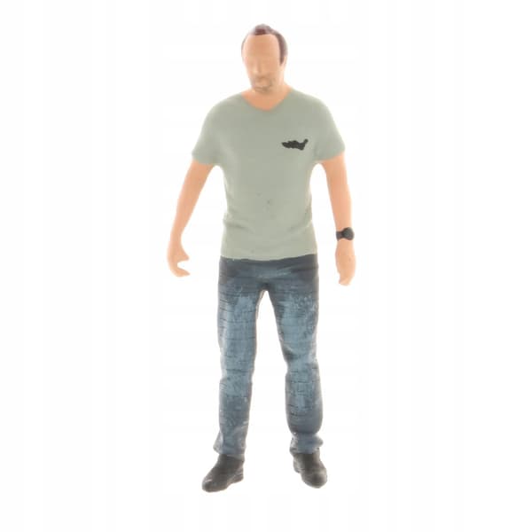 1:64 scale diorama, painted figure, resin model, Building Style 6 train