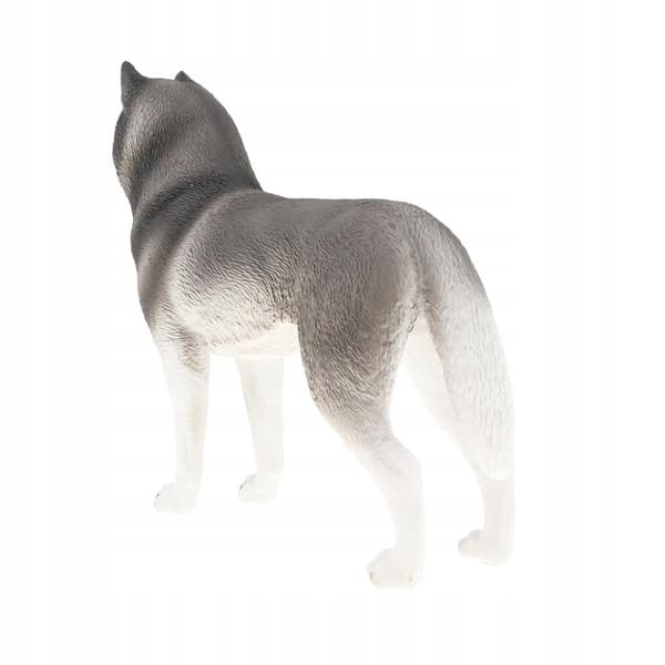 Animal Model Simulation Toy Figure Husky Figurine Home Decor Grey