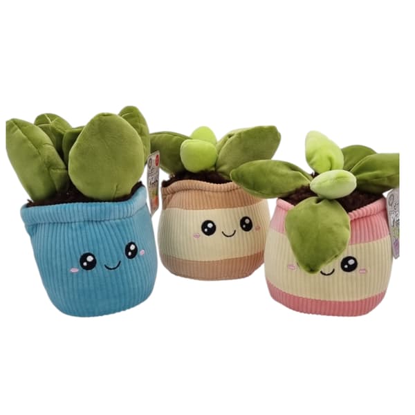 Plush flower in a pot, 20 cm