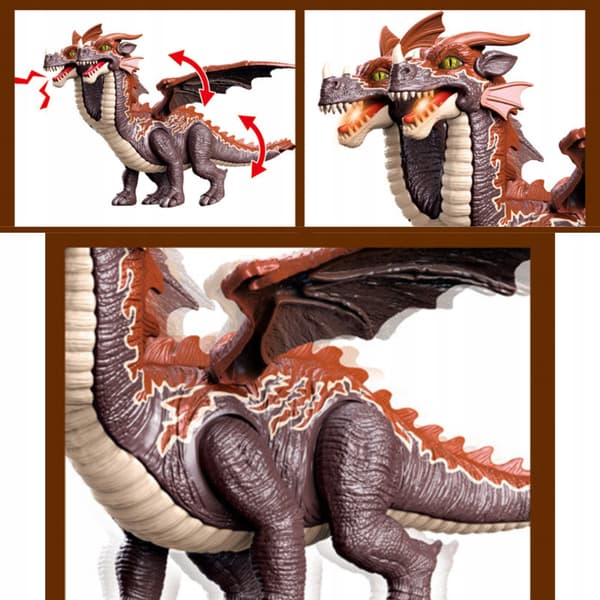 Two-Headed Dinosaur: Interactive Pterodactyl with Moving Wings, Legs and Tail