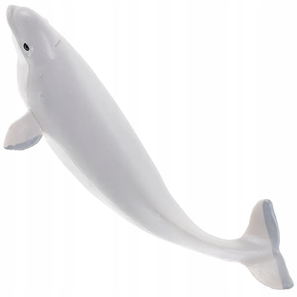 GREY SIMULATED WHITE WHALE FIGURINE FOR DECORATION