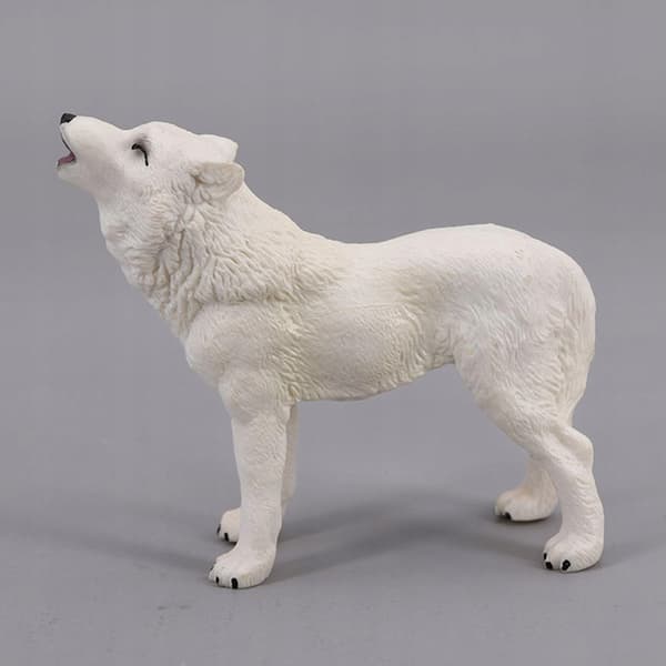Realistic figurines: Wolves – BPA-free – Preschool Forest Scream – White Wolf