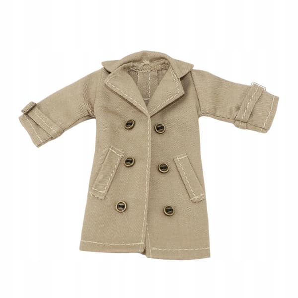 1/12 Scale Action Figure: Women’s Clothing – Khaki Mini Trench Coat
