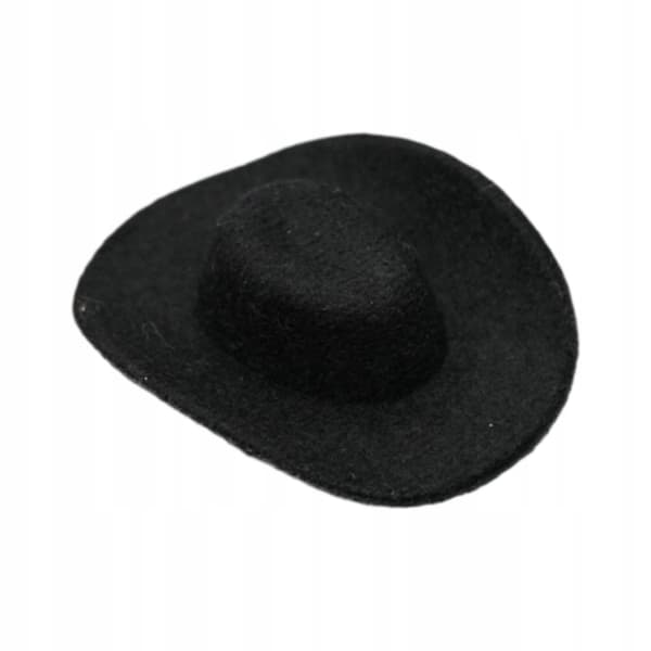 1/6 Mini Cowboy Hat – Small Cap – Model – Decorative Action Figure – Black