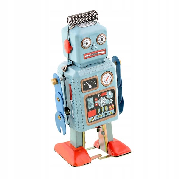 MECHANICAL WIND-UP RETRO ROBOT TOY