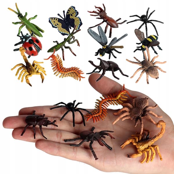 Insect Model Figurines – 12 PIECES – Mini PVC Insect Simulation Models – Toy Animals