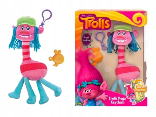 MEGA TROLLS COOPER PLUSH KEYRING 22CM GIRAFFE TROLLS