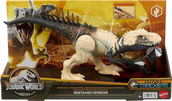 DINOSAUR FIGURINE WITH ATTACK FEATURES AND TRACKING EQUIPMENT FOR PLAY
