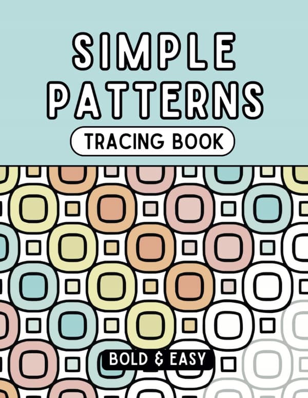 Press, Silhouette Simple Patterns Tracing Book: Bold and Easy