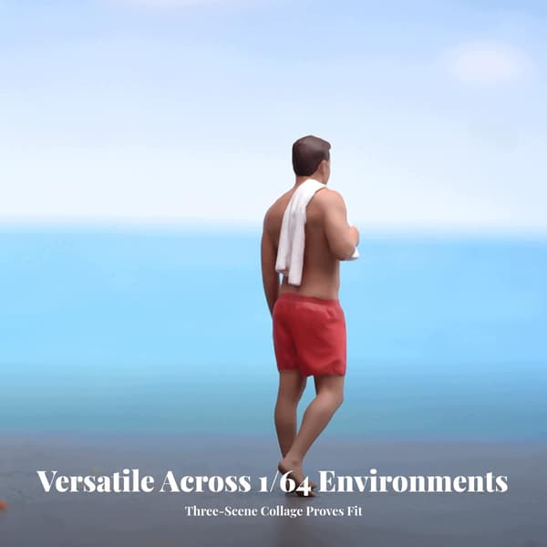 Beach figure – 1/64 scale model – Lifelike figure for a diorama