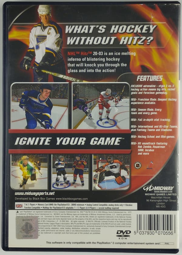 NHL HITZ 2003 PlayStation 2 (PS2) boxed version
