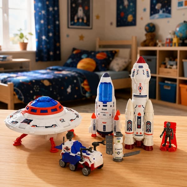 Large Space Set: UFO, Rockets, Rover, Vehicles, Spaceship, Alien – Space 8