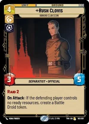 Rush Clovis |183/257|TWI|Twilight of the Republic| Rare|FOIL