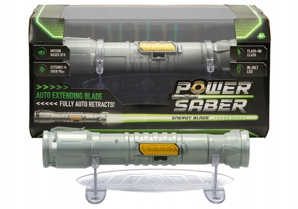 Power Saber: Green | Auto-Extending 30 LED Energy Blade | With Motion Base