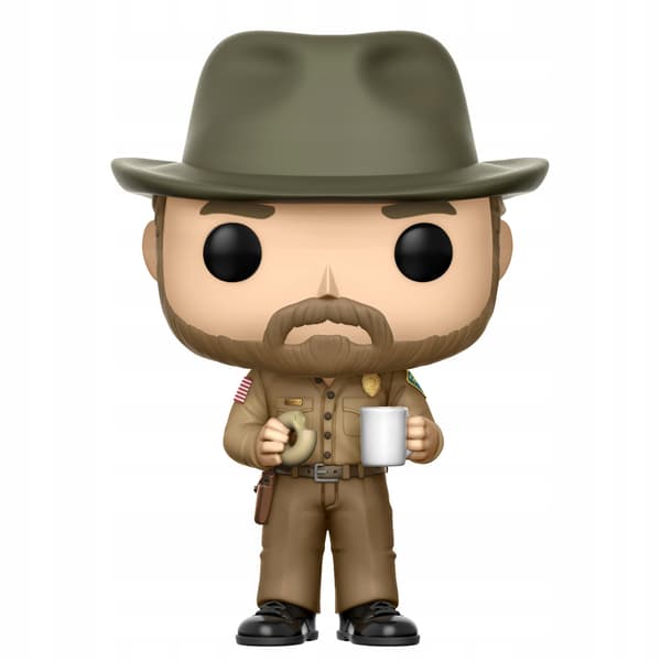 Funko Pop Stranger Things Hopper with a Doughnut Vinyl Figure