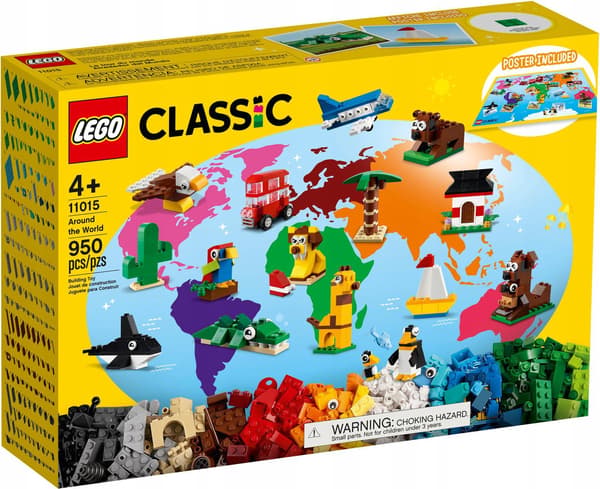 LEGO CLASSIC Animals, Plants, Objects and a Map – Around the World – 11015