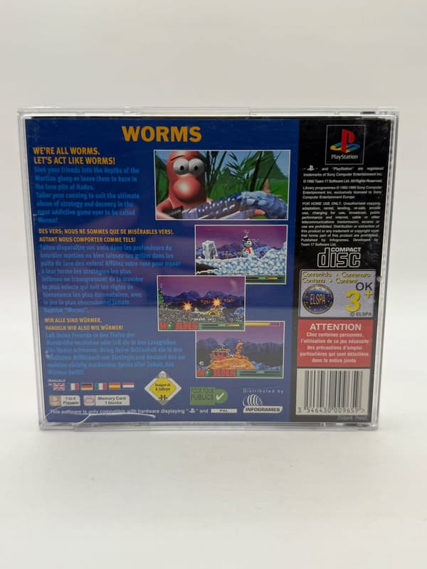 WORMS 3XA PSX PS1 Sony PlayStation (PSX)