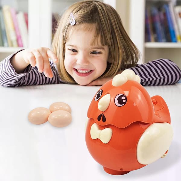 Electric Egg-Laying Chicken Interactive Toy Battery-operated Orange