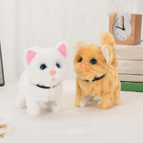 Soft electronic cat toy – Figures – Educational Simulation – battery-operated – yellow