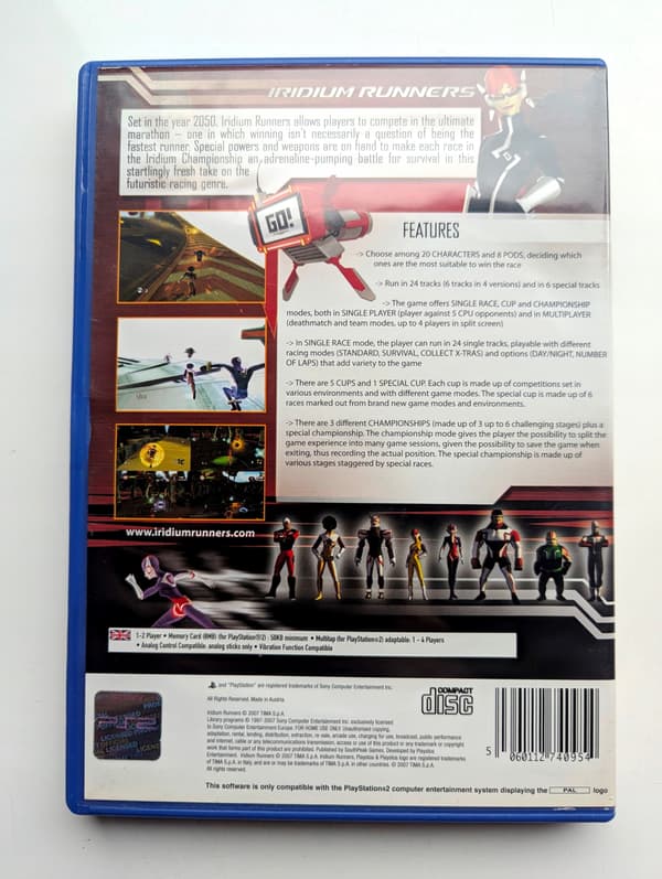 *** IRIDIUM RUNNERS PLAYSTATION 2 PS2 PSX *** 3AAA
