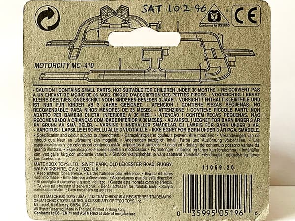 MATCHBOX – 1990 HIGHWAY MAINTENANCE TRUCK (B)