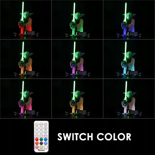 BRIKSMAX LED for LEGO Yoda 75255 RGB USB remote control (without bricks)