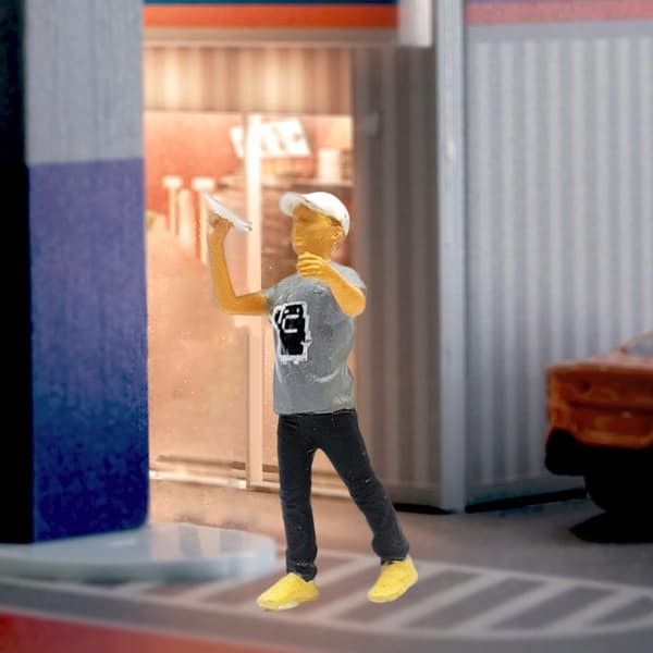 1/64 scale human figures, Dioramas, Collectables, Layout, Realistic desk, Grey